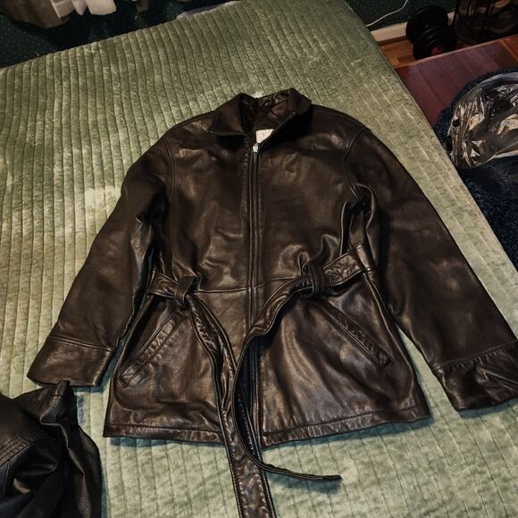 VALERIE STEVENS EUC. SIZE MEDIUM WOMEN LEATHER JACKET COAT - Picture 7 of 9